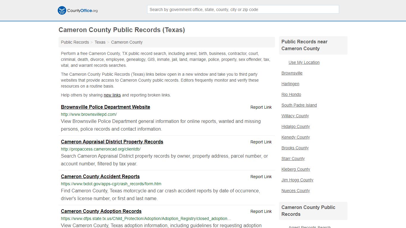 Public Records - Cameron County, TX (Business, Criminal ...